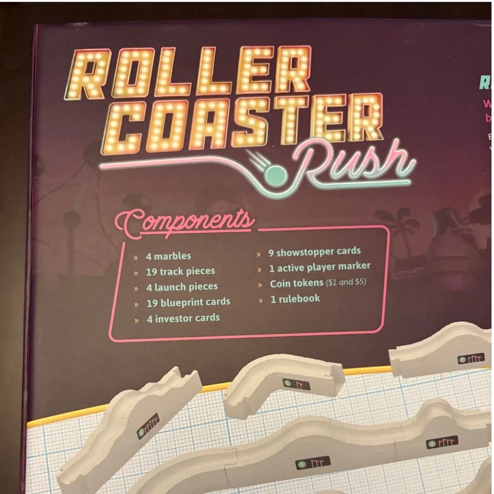 Roller Coaster Rush Board Game Pandasaurus Game Almes Physics Building STEM